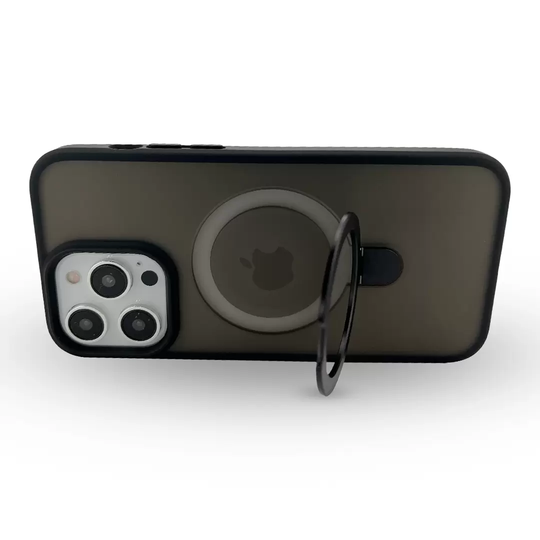 iPhone 15 Pro Max MagSafe Cam Smoke Kickstand Black